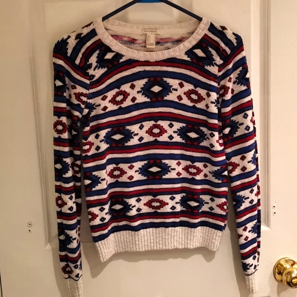 🔥 3 for $30 🔥 Forever 21 Geometric Knit Sweater - Picture 1 of 3